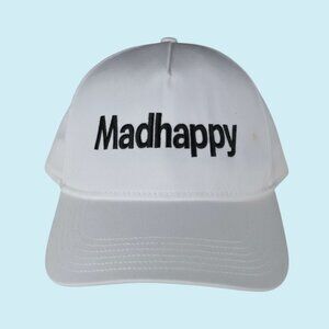 Madhappy Snapback Hat Unisex White Black Logo Classic Adjustable Baseball Cap